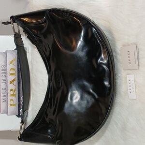 Gucci Patent Leather Hobo Bag